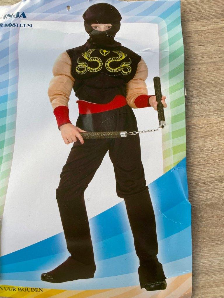 verkleedpak Ninja maat 116, Kinderen en Baby's, Carnavalskleding en Verkleedspullen, Ophalen of Verzenden