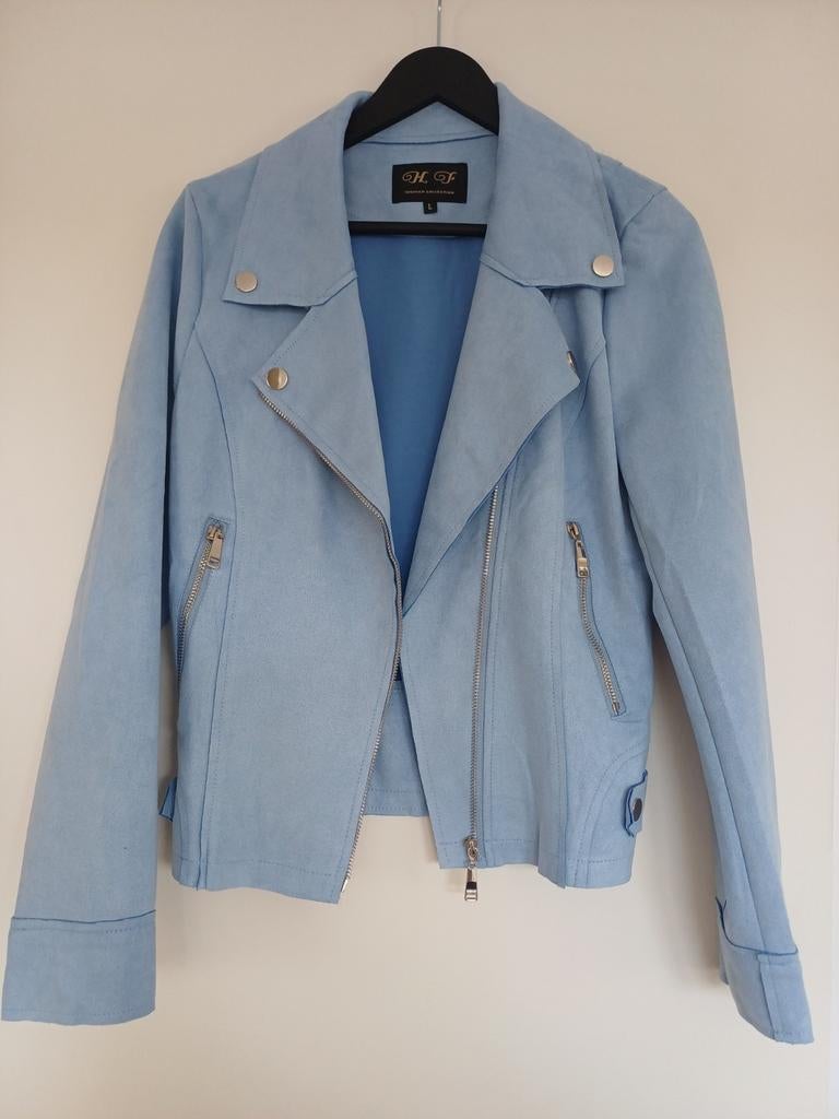 Suède jasje, Kleding | Dames, Ophalen of Verzenden, Maat 42/44 (L), Blauw, Jasje