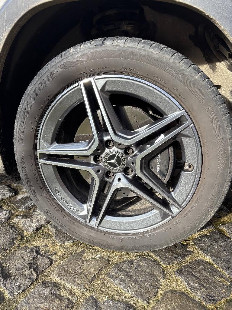 Set van 4 AMG-velgen + 4 winterbanden 235/50 R19, Gebruikt, Banden en Velgen, Winterbanden, 235 mm