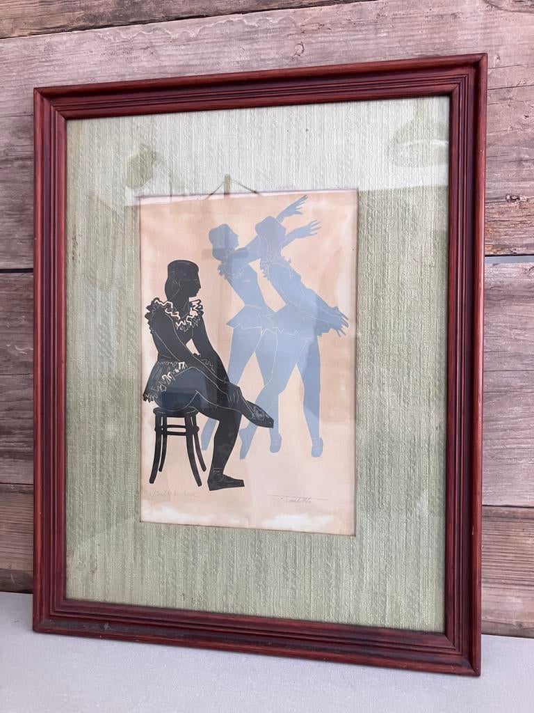 Kader onleesbaar ‘Balletschool’, Antiek en Kunst, Ophalen of Verzenden