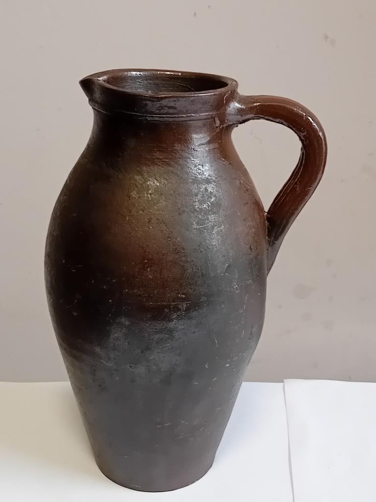Terracotta kruik gesigneerd Jean Dubost, Ophalen of Verzenden