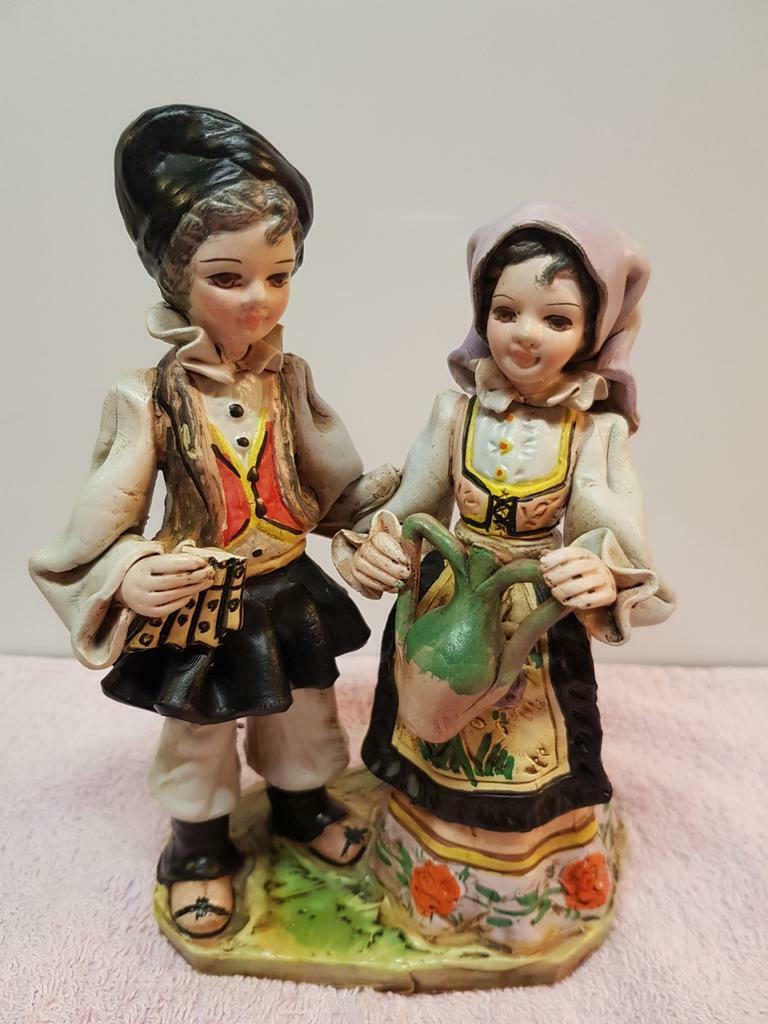 Massidda vintage beeld uit klei jongen/meisje, Enlèvement ou Envoi, Utilisé, Humain