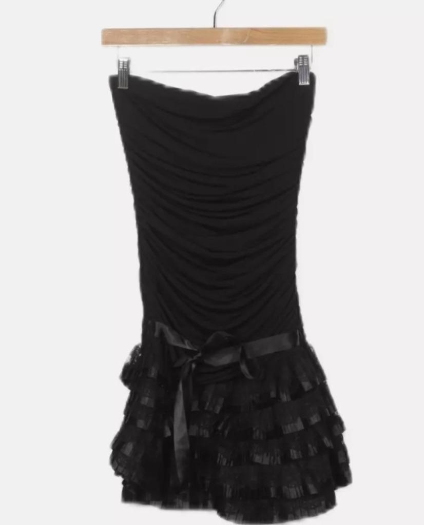Belle robe bustier avec dentelle, nouvelle taille uniqu, Au-dessus du genou, Noir, Envoi, Neuf