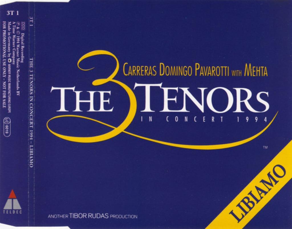 The 3 Tenors - Libiamo / La Donne è Molile, Cd's en Dvd's, Ophalen of Verzenden, Zo goed als nieuw, Klassiek