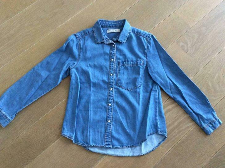 Mooi jeanshemd maat 140 prima staat, Verzenden, Gebruikt, Meisje, Shirt of Longsleeve