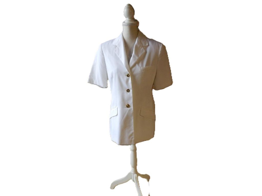 (97) - veste femme t.38 blanc - cambridge -, Kleding | Dames, Maat 38/40 (M), Wit, Ophalen of Verzenden, Zo goed als nieuw