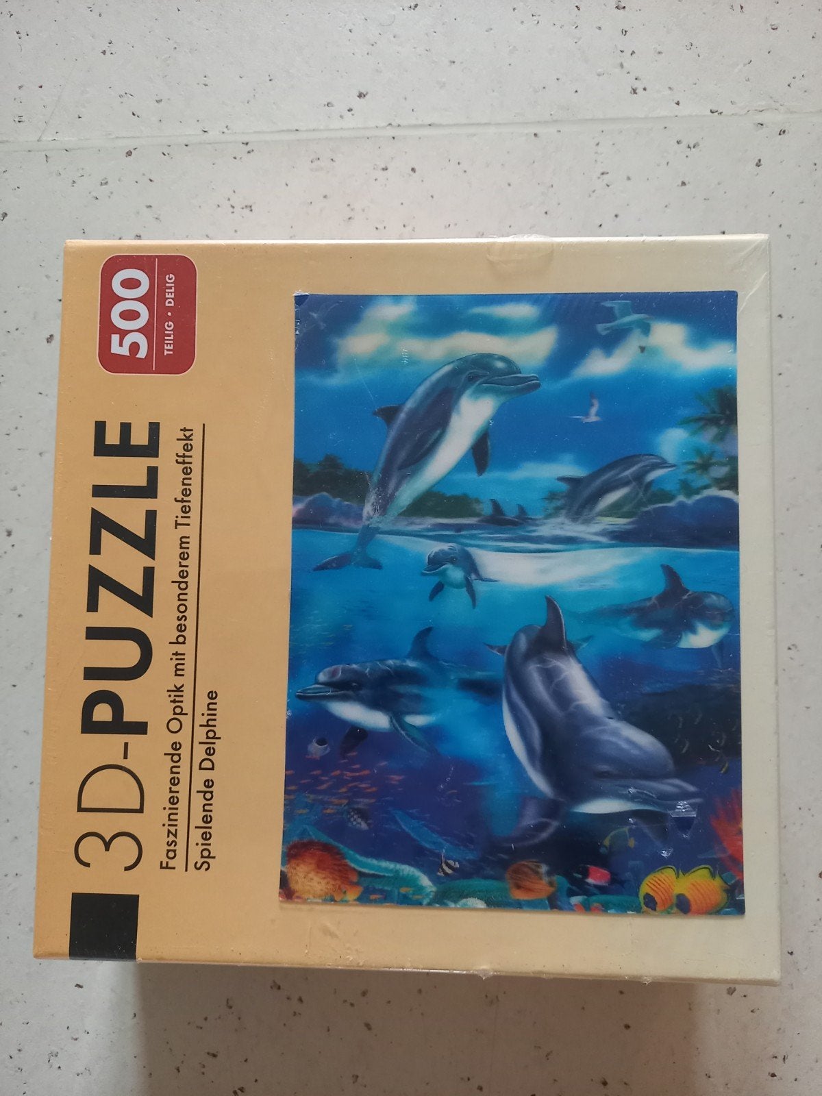 500 stukken 3D puzzel met dolfijnen, Ophalen of Verzenden, 500 t/m 1500 stukjes, Nieuw