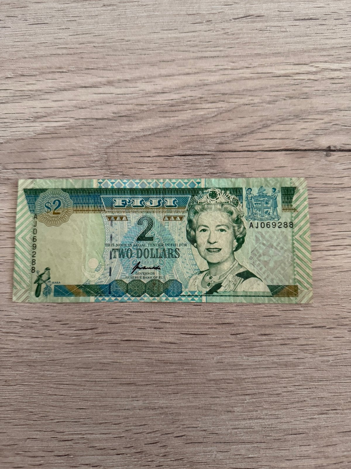 Fiji zeer fraai 2 dollar Biljet, Ophalen of Verzenden