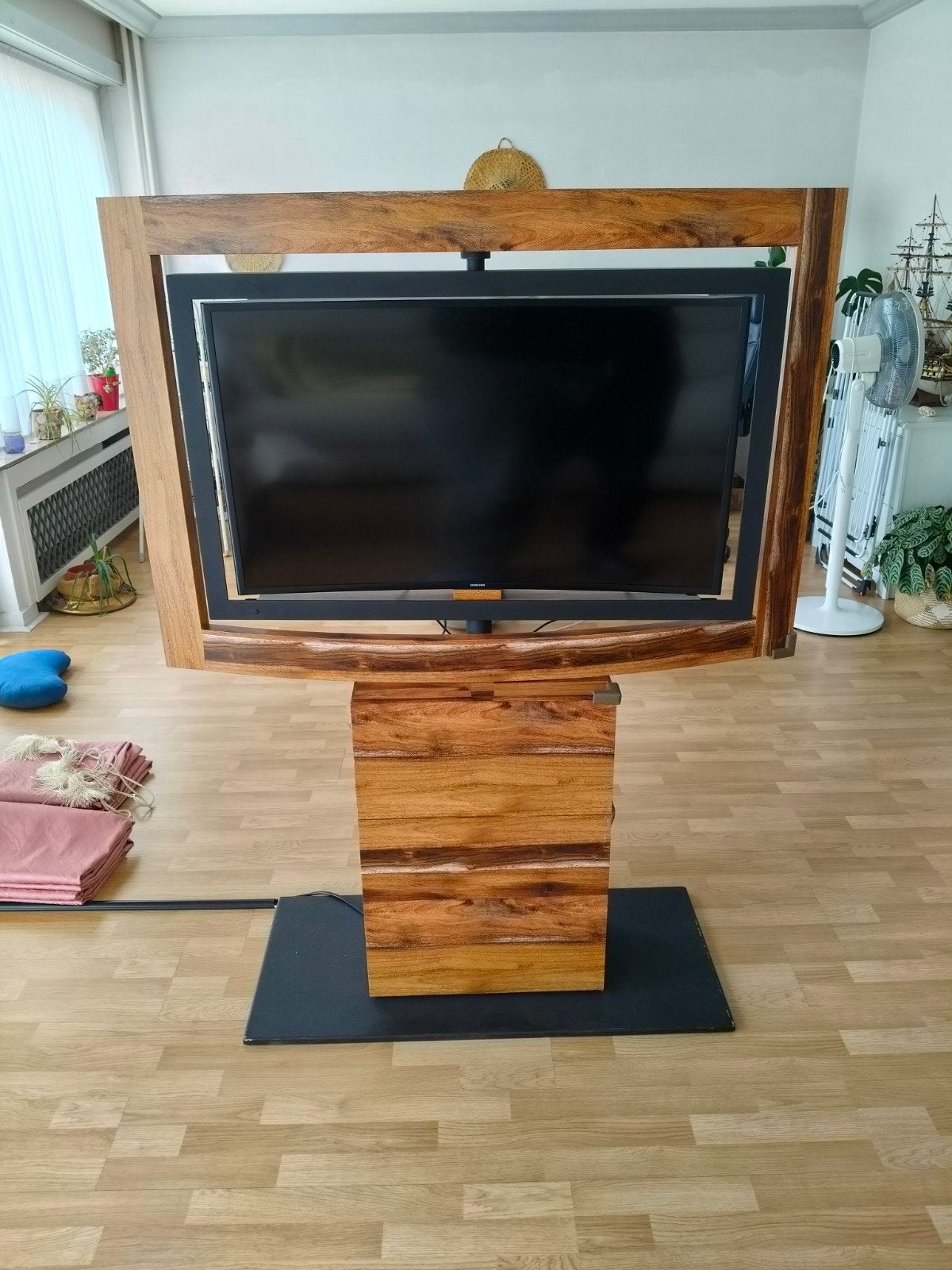 360• Tv meuble en bois et metal, Maison & Meubles, Métal