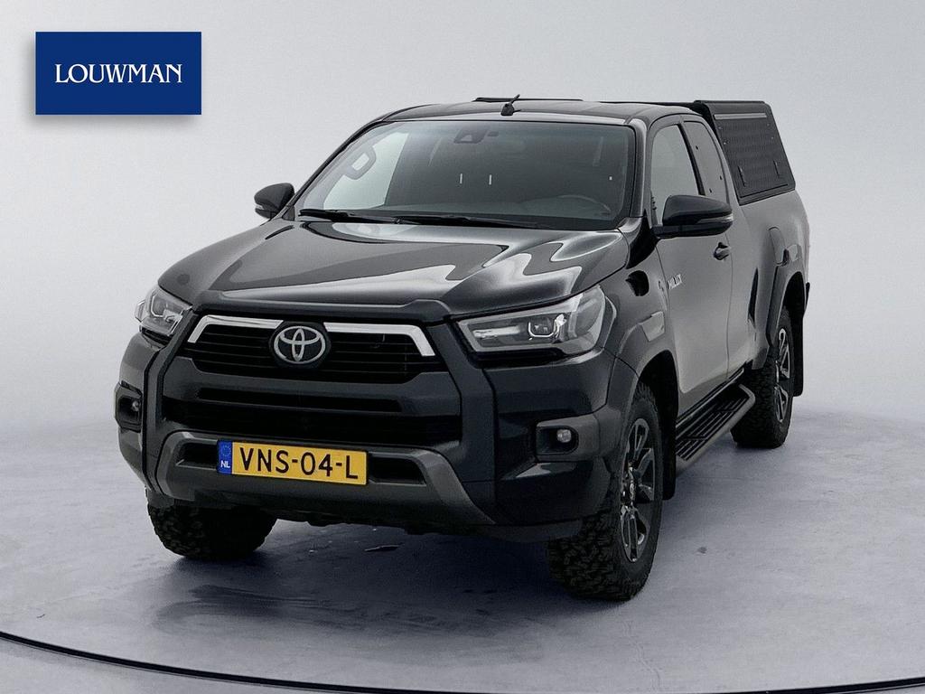 Toyota HiLux 2.8 D-4D Xtra Cab Invincible 204pk Adaptieve cr, Auto's, Automaat, Parkeersensor, Zwart, 185 g/km