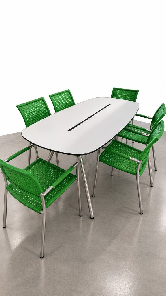 Tuinset – Lonc Tafel & Gloster Stoelen, Ophalen, Inox, 6 zitplaatsen, Nieuw