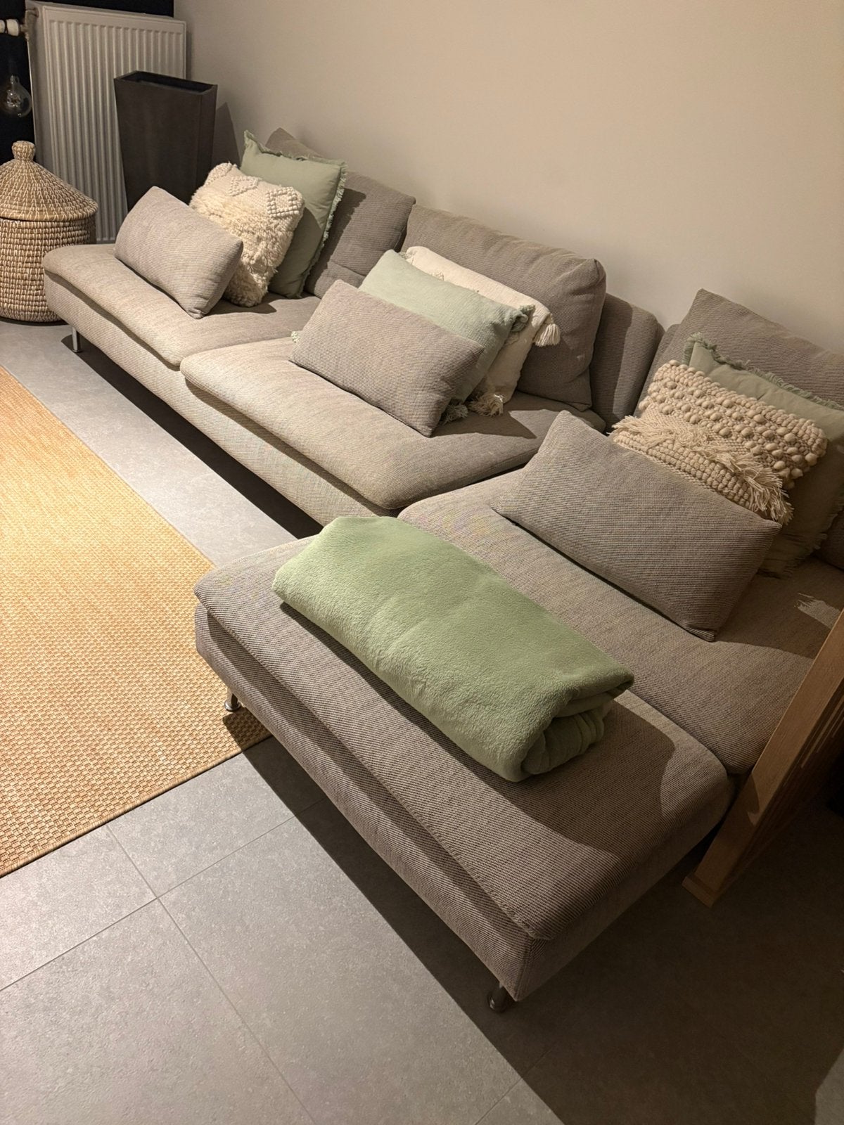 Canape soderhamn 4 places avec meridienne, Maison & Meubles, 100 à 125 cm, 250 à 300 cm, Quatre personnes ou plus, Banc droit