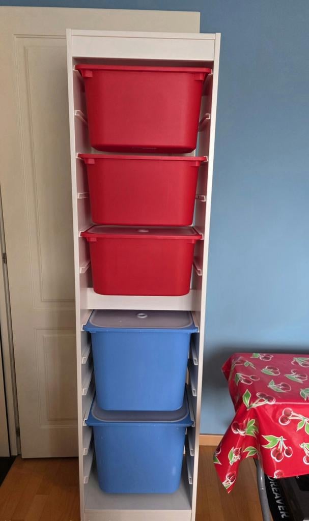 Ikea Trofast kast wit 180cm hoog met bakken, Maison & Meubles, Enlèvement