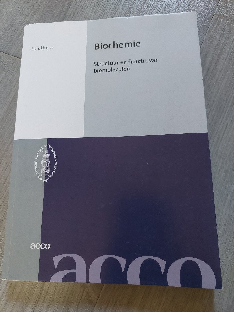 Boek: Biochemie structuur en functie van biomoleculen, Boeken, Ophalen of Verzenden, Zo goed als nieuw, Hoger Onderwijs, H. Lijnen