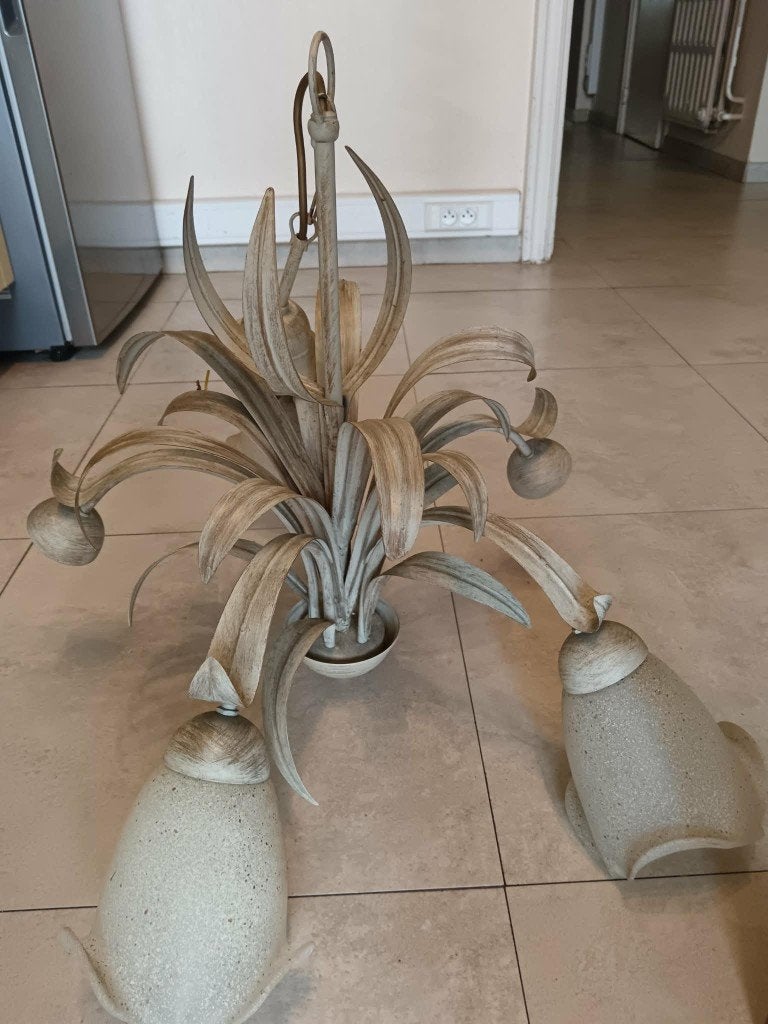 Lustre Art Nouveau 5 branches (manque 2 lampes), Enlèvement