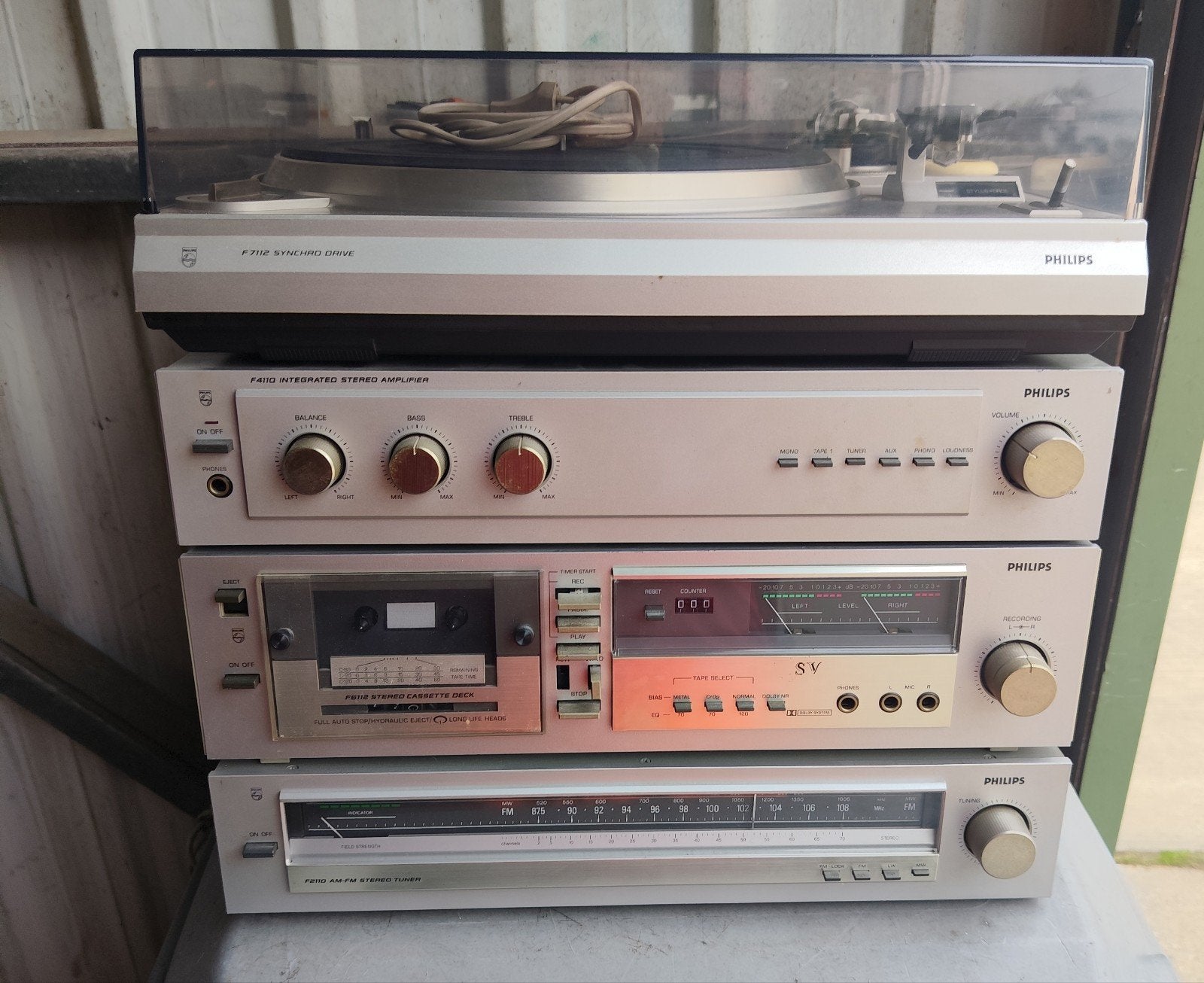 vintage stereo philips, TV, Hi-fi & Vidéo, Chaîne Hi-fi, Enlèvement ou Envoi, Philips