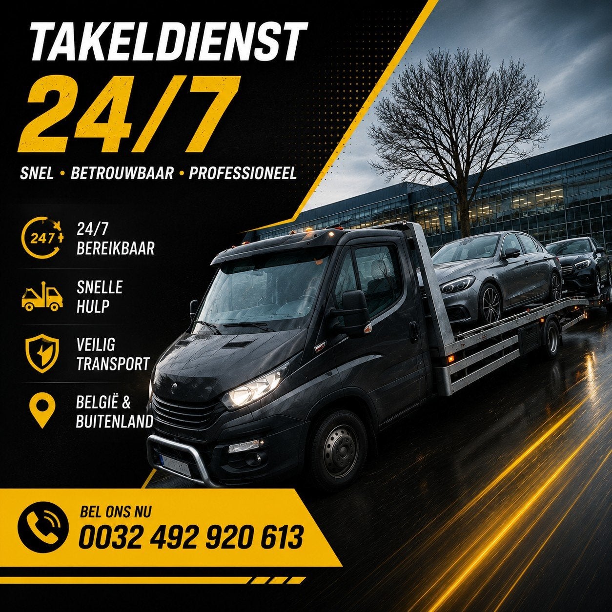 pechhulp sleepdienst takelwagen depannage, 24-uursservice, Overige werkzaamheden