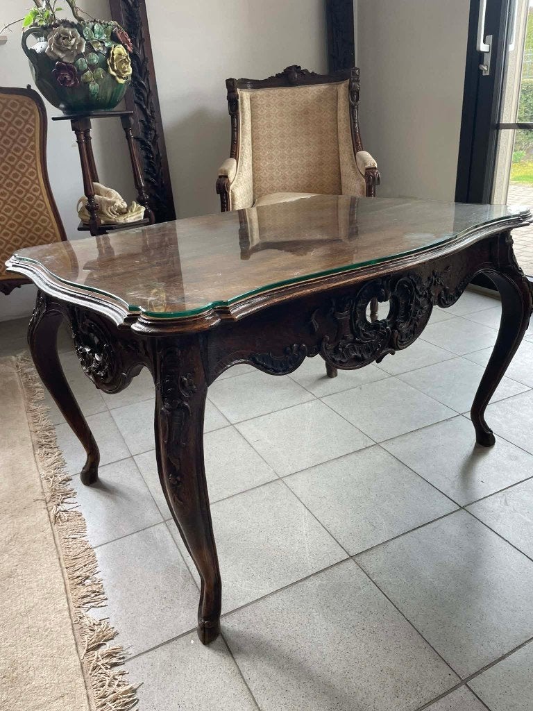 Luikse salon tafel met mooi steekwerk., Antiek en Kunst, Ophalen
