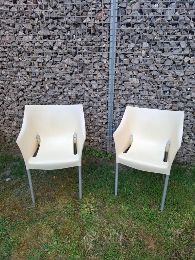 2 Kartell dr no stoelen van Philippe Starck, Ophalen, Gebruikt, Kunststof, Stapelbaar