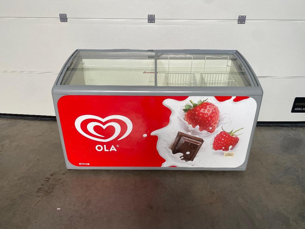 (104) Grote diepvrieskoffer reclame Ola, Ophalen, Gebruikt, Koelen en Vriezen