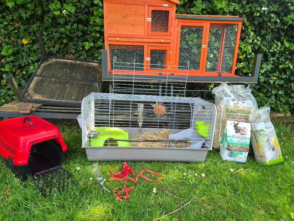 Cage intérieure et extérieure lapin, Enlèvement, Comme neuf, Cage, Lapin