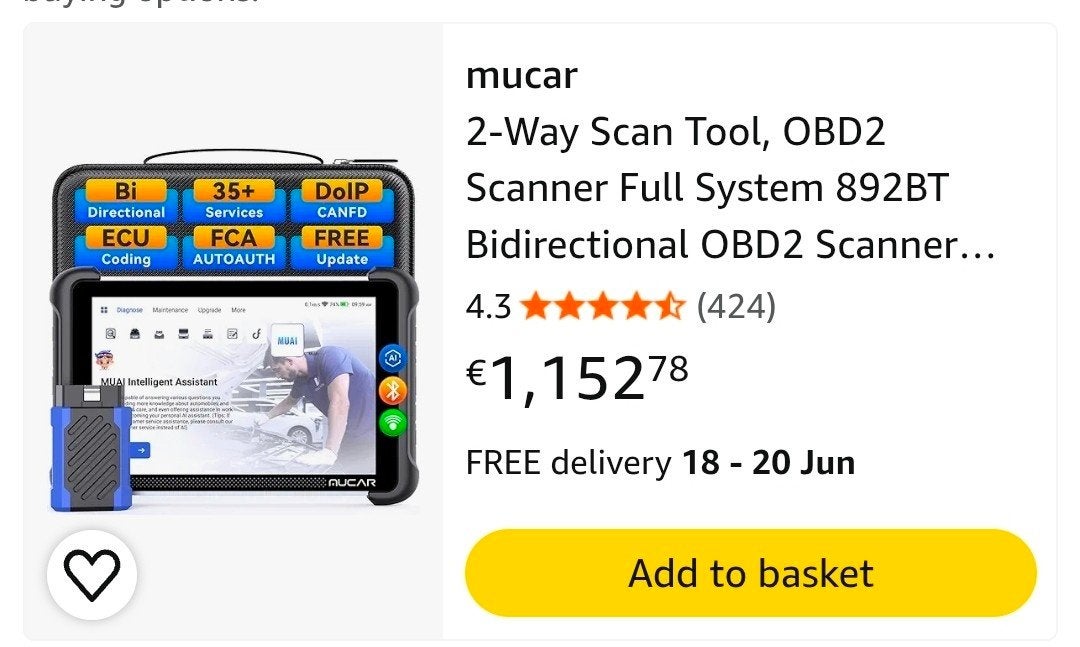 Outil de diagnostic automobile Mucar 892BT, Enlèvement ou Envoi