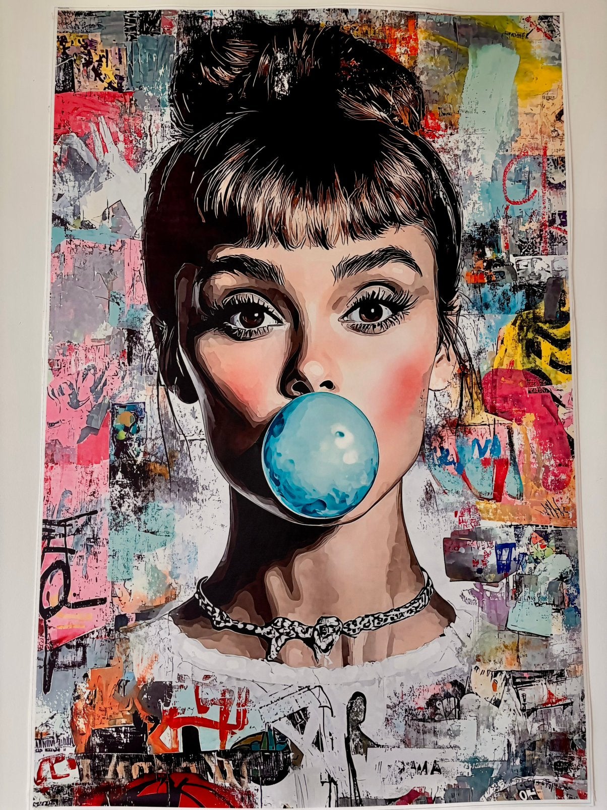 Audrey Hepburn pop art canvas groot, Enlèvement ou Envoi