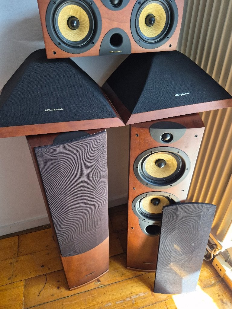Complete Wharfedale Pacific Evo-30 Surround Set (Cherry), Ophalen, Gebruikt, Wharfedale, Surroundset