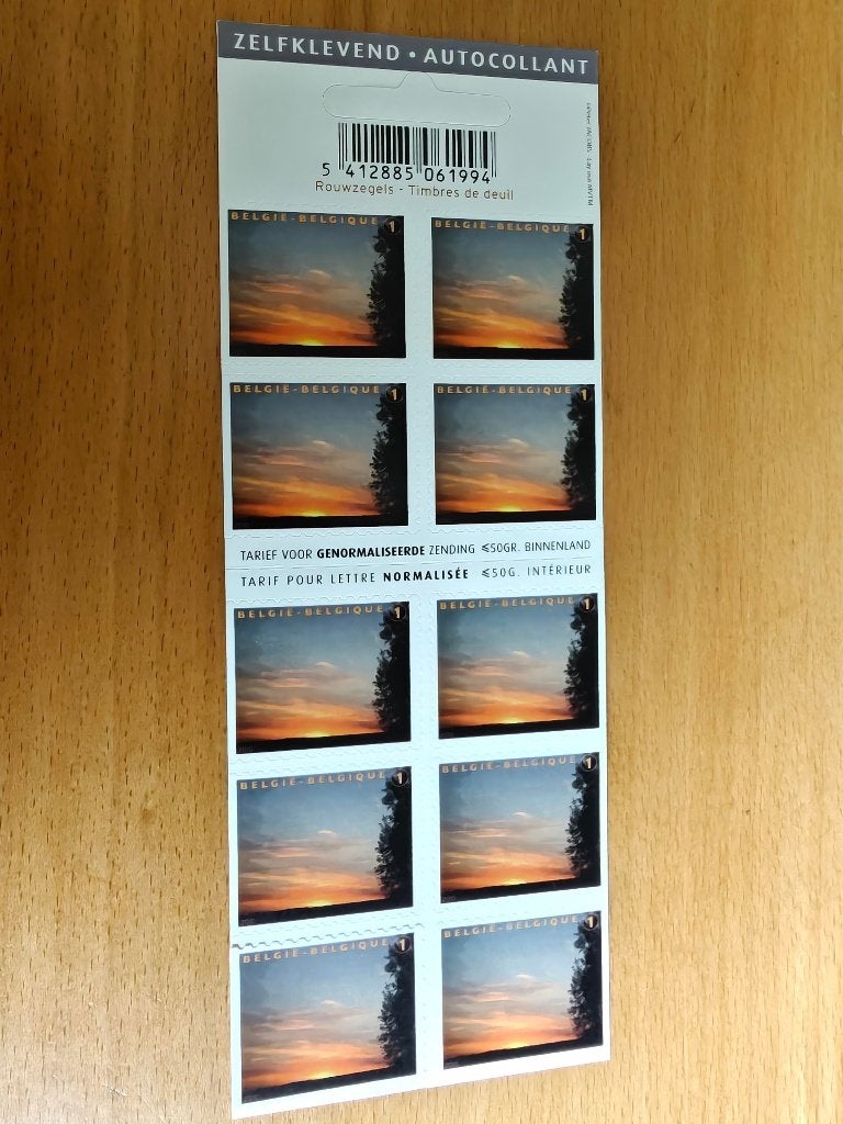 2010 Rouwzegel B 109 - Tarief 1 België, Postzegels en Munten, Frankeerzegel, Ophalen of Verzenden, Zonder stempel, Postfris