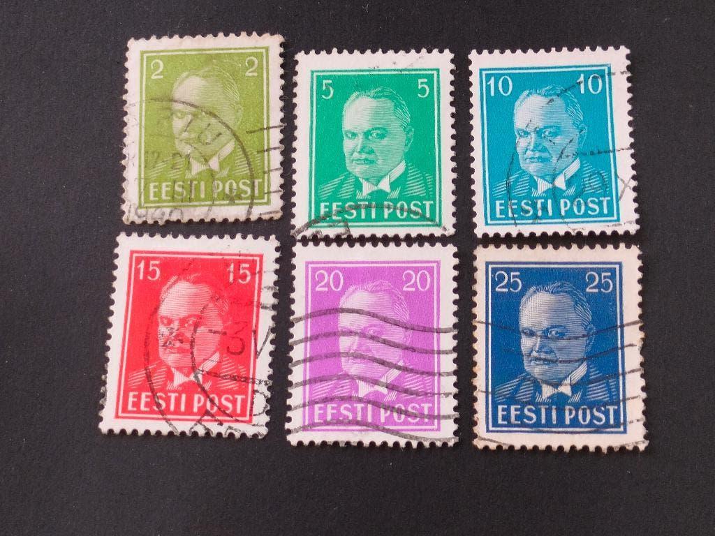 Estland 1936/40 - President Konstantin Päts, Verzenden, Overige landen, Gestempeld
