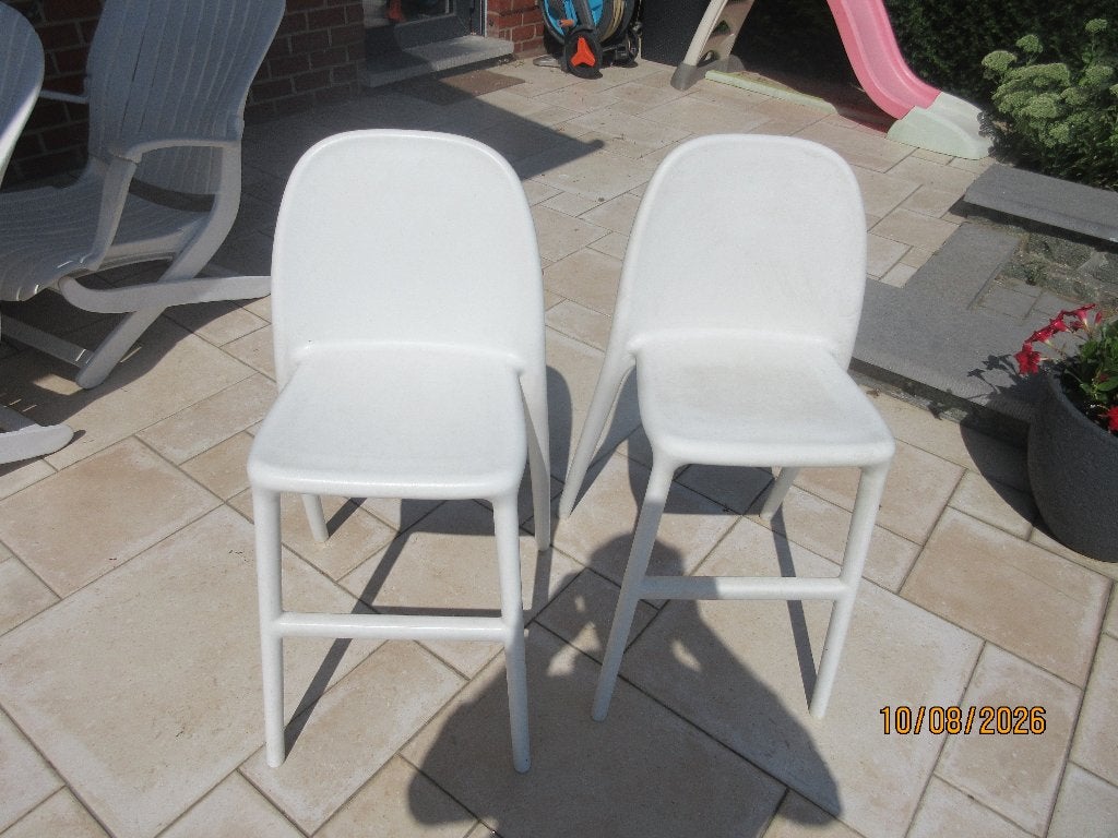 2 CHAISES HAUTES POUR ENFANTS EMPILABLES BLANCHES, Comme neuf, Enlèvement, Blanc, Deux