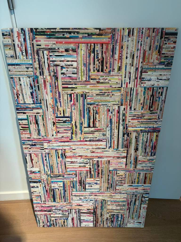 Magazines en papier pour œuvres d'art 60x100cm, Comme neuf, Enlèvement, Panneau mural, 100 cm