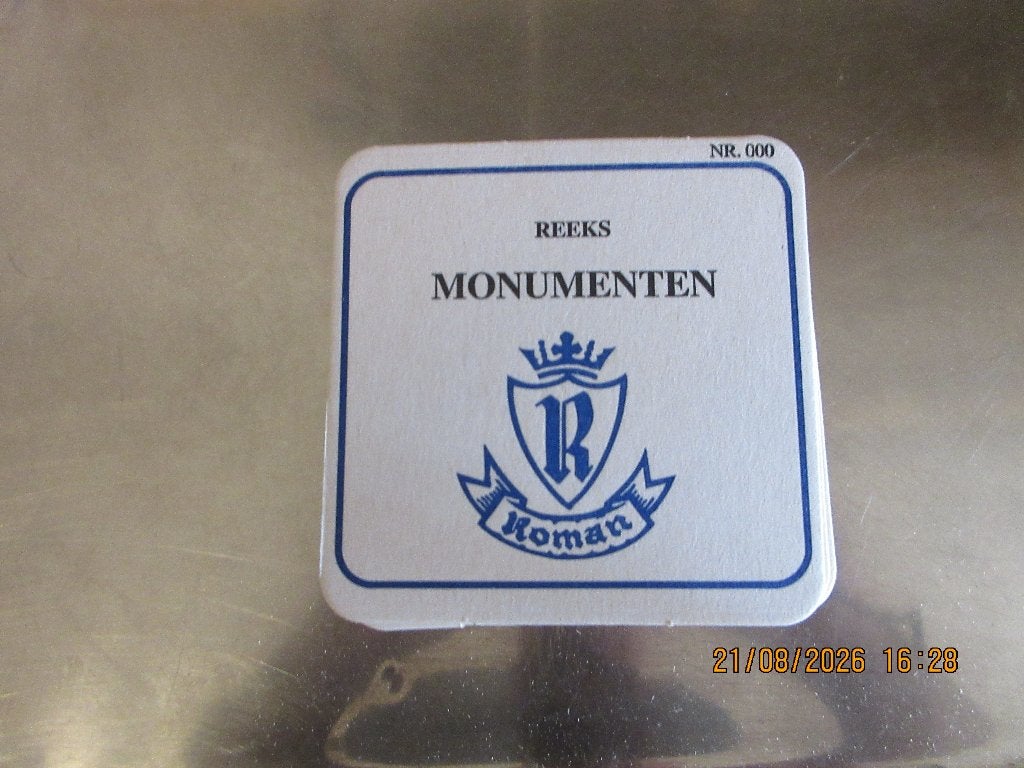 Bierviltjes van de reeks Monumenten van brouwerij Roman, Ophalen, Zo goed als nieuw, Viltje(s), Overige merken