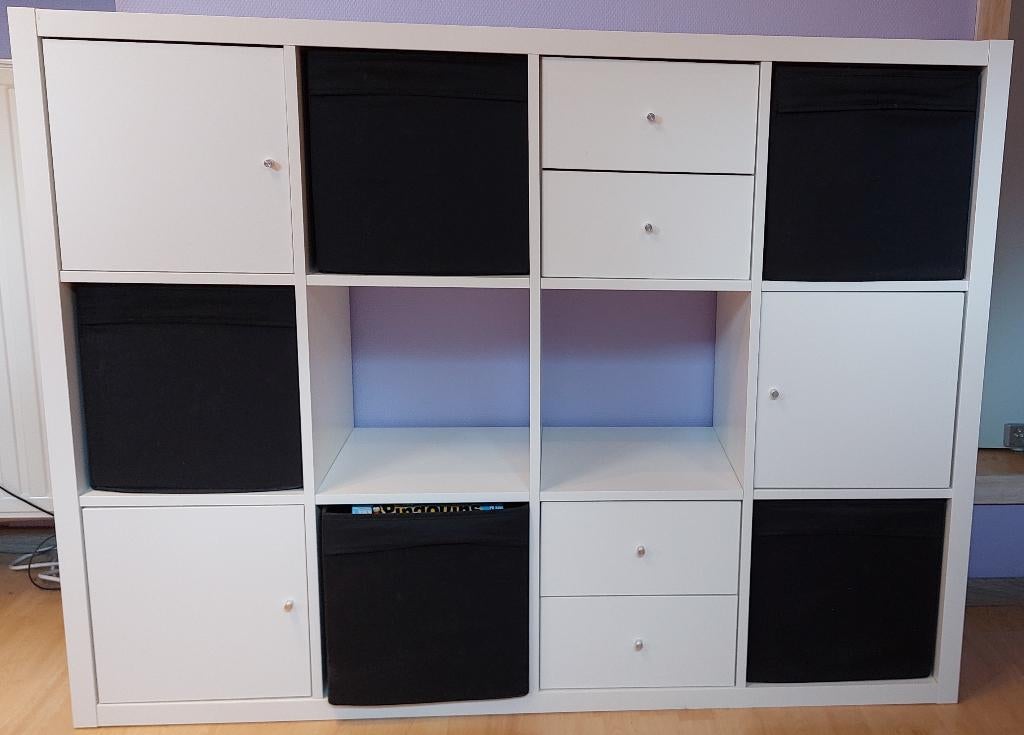 Etagère IKEA - Cubes KALLAX blanche - 12 Modules, Enlèvement, Utilisé