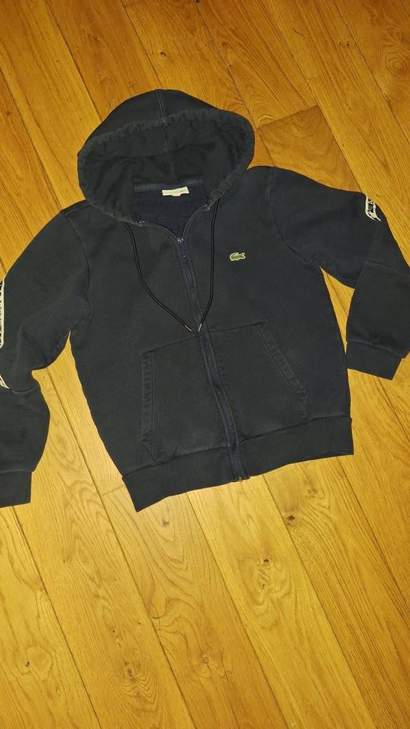 Lacoste zipper navy M, Kleding | Heren, Truien en Vesten, Lacoste, Ophalen of Verzenden, Zo goed als nieuw, Maat 48/50 (M)