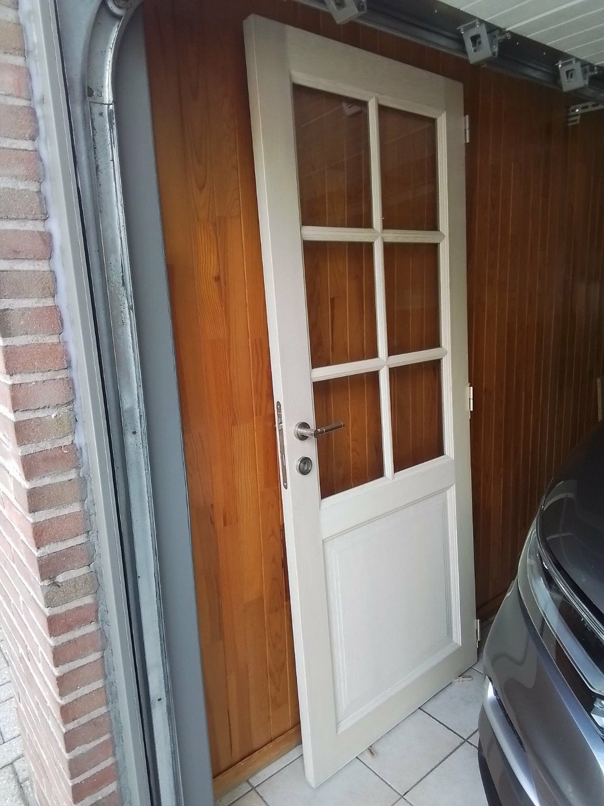 Eiken deur 82cm breed en 205 cm hoog., Enlèvement, 80 à 100 cm, Verre, 200 à 215 cm
