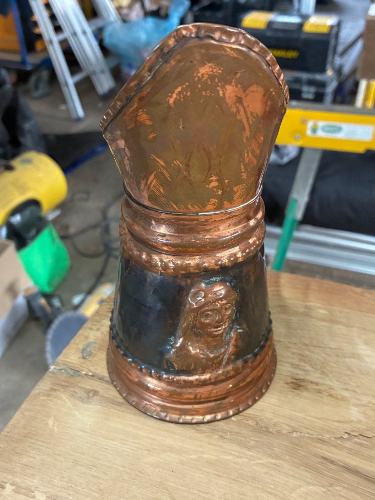 Kleine antieke kolenkan, Antiek en Kunst, Ophalen, Brons