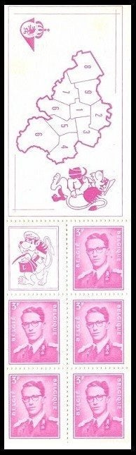B1 Carnet de timbres Lion Héraldique et S.M le Roi Baudouin, Enlèvement ou Envoi, Timbre-poste, Neuf