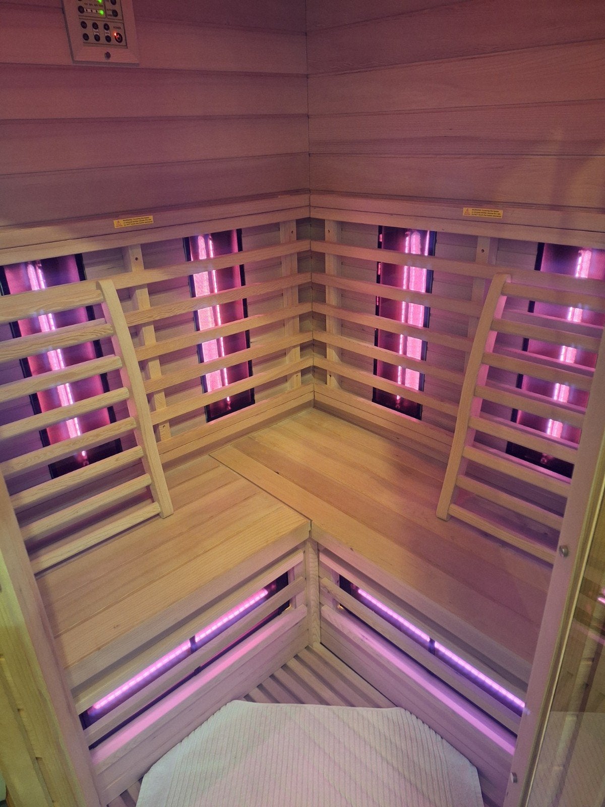 Infrarood hoeksauna 2-3 personen, Ophalen, Nieuw, Infrarood, Complete sauna
