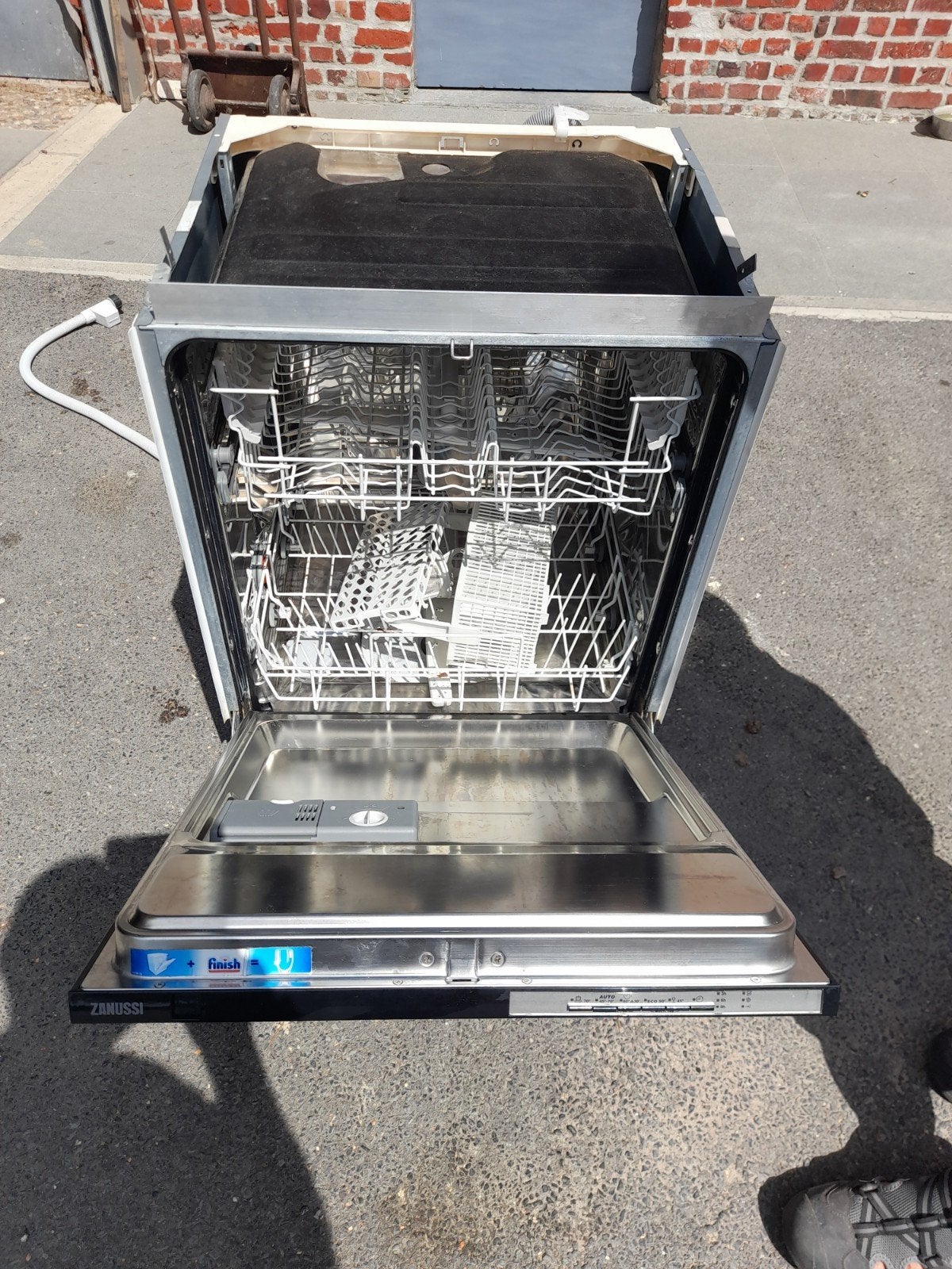 vaatwas zanussi inbouw, Electroménager, Lave-vaisselle, Encastré, Enlèvement, Utilisé, 45 à 60 cm
