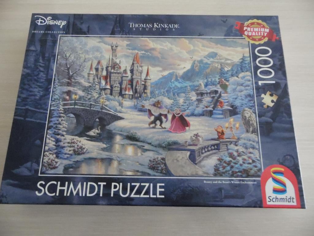 LEGPUZZEL SCHOONHEID EN HET BEEST MAGISCHE WINTERAVOND 1000, Ophalen of Verzenden, 500 t/m 1500 stukjes, Zo goed als nieuw, Legpuzzel