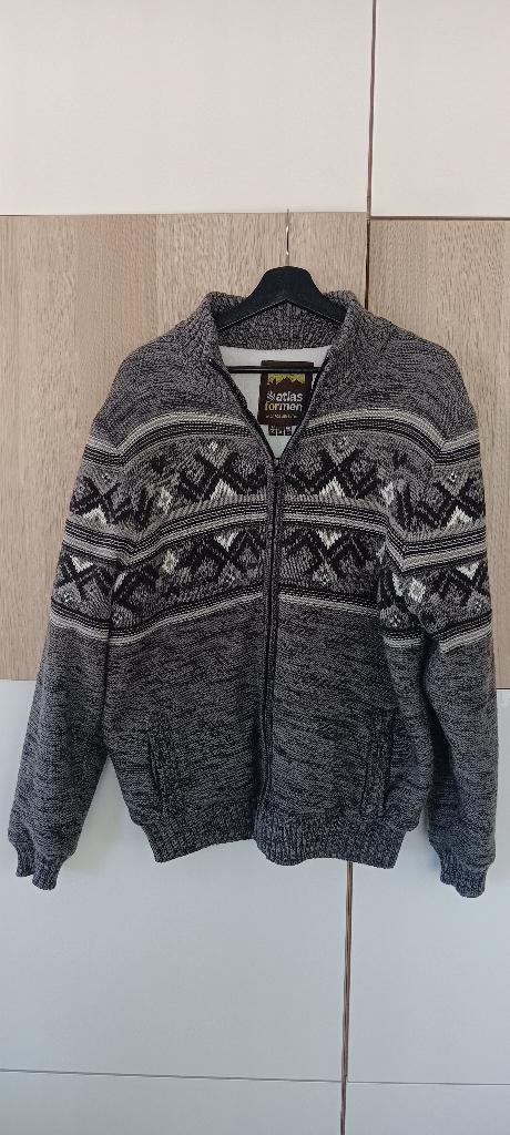 Gebreide warme jas heren, Kleding | Heren, Jassen | Winter, Atlas for men, Ophalen of Verzenden, Grijs, Maat 56/58 (XL)