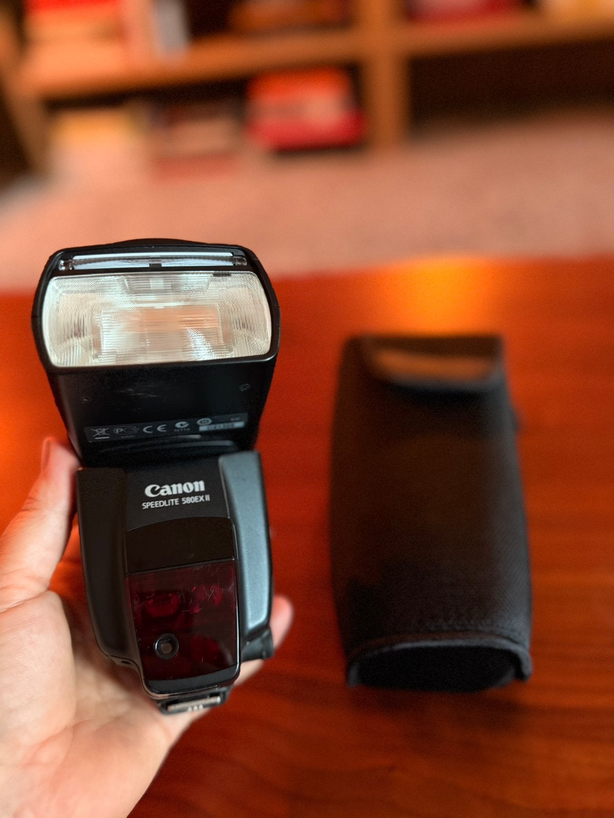 Canon Speedlite 580EX II, Audio, Tv en Foto, Foto | Flitsers, Ophalen, Zo goed als nieuw, Canon