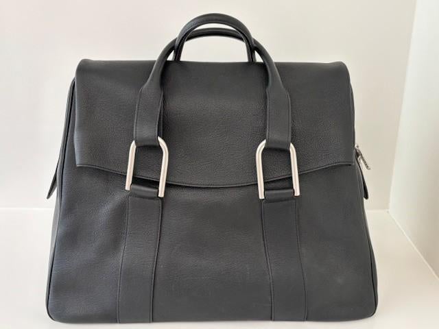 Delvaux Givry City Grote Zwarte Handtas, Enlèvement ou Envoi, Comme neuf, Noir, Sac à main