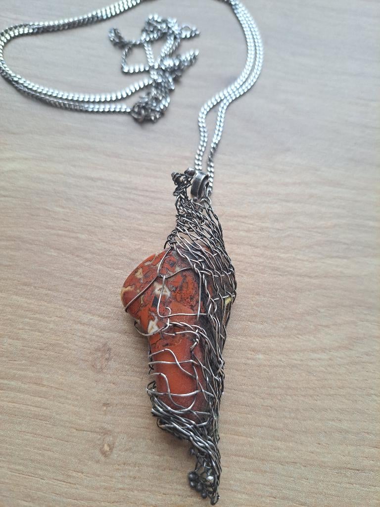 Jaspis in zilver, Antiek en Kunst, Ophalen, Zilver