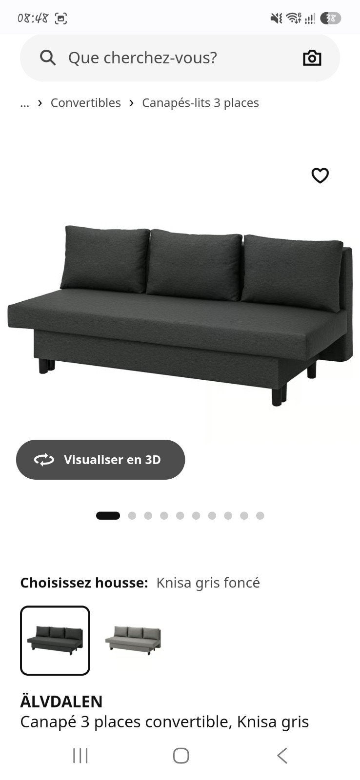 Ikea slaapbank, Huis en Inrichting, Ophalen, 90 cm, Tweepersoons, 190 cm of minder