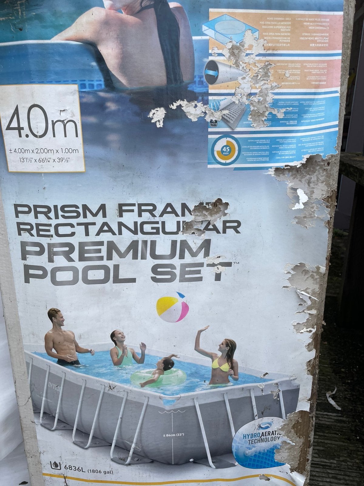 Intex Prism Frame zwembad 400x200x100 cm – NIEUW  – compleet, Ophalen, Zo goed als nieuw, Rechthoekig, Opzetzwembad