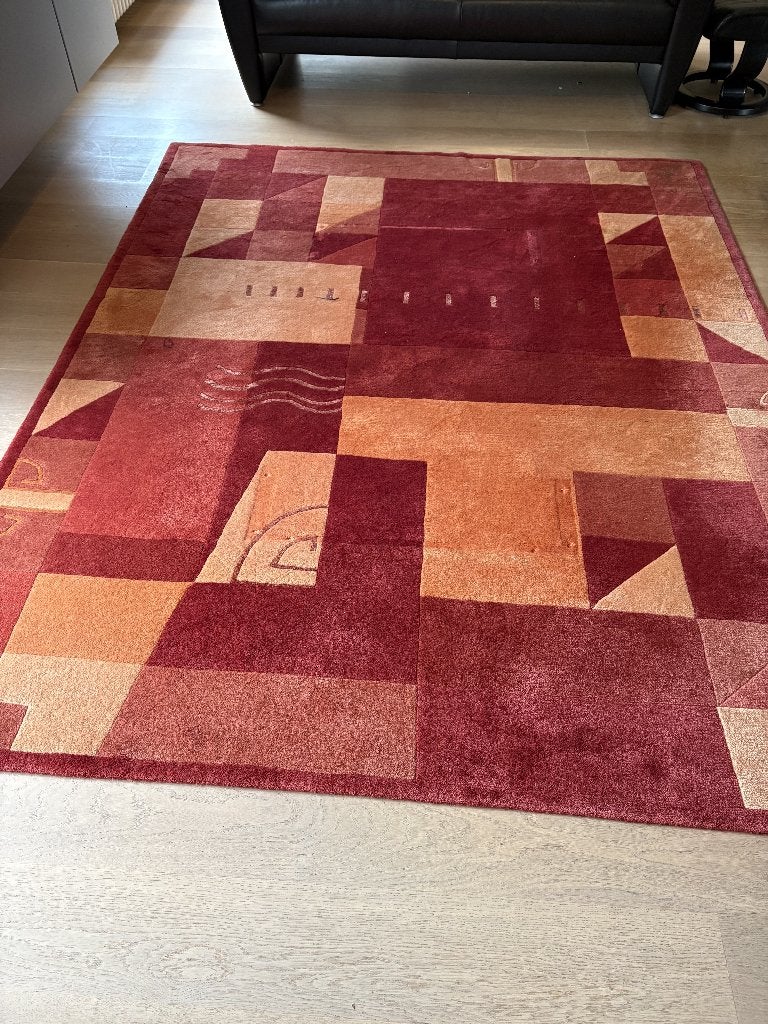 vloerkleed, Maison & Meubles, Rouge, 200 cm ou plus, 200 cm ou plus, Enlèvement