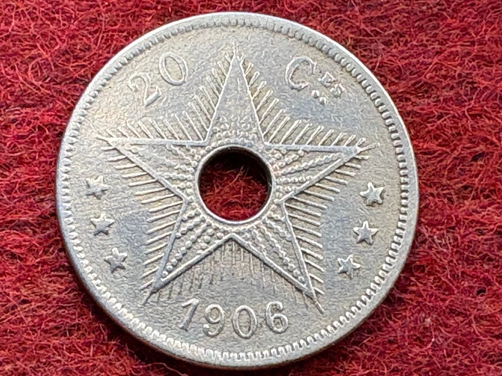 Etat Indépendent du Congo - 20 centimes 1906 (#002#), Enlèvement ou Envoi, Autres pays, Monnaie en vrac