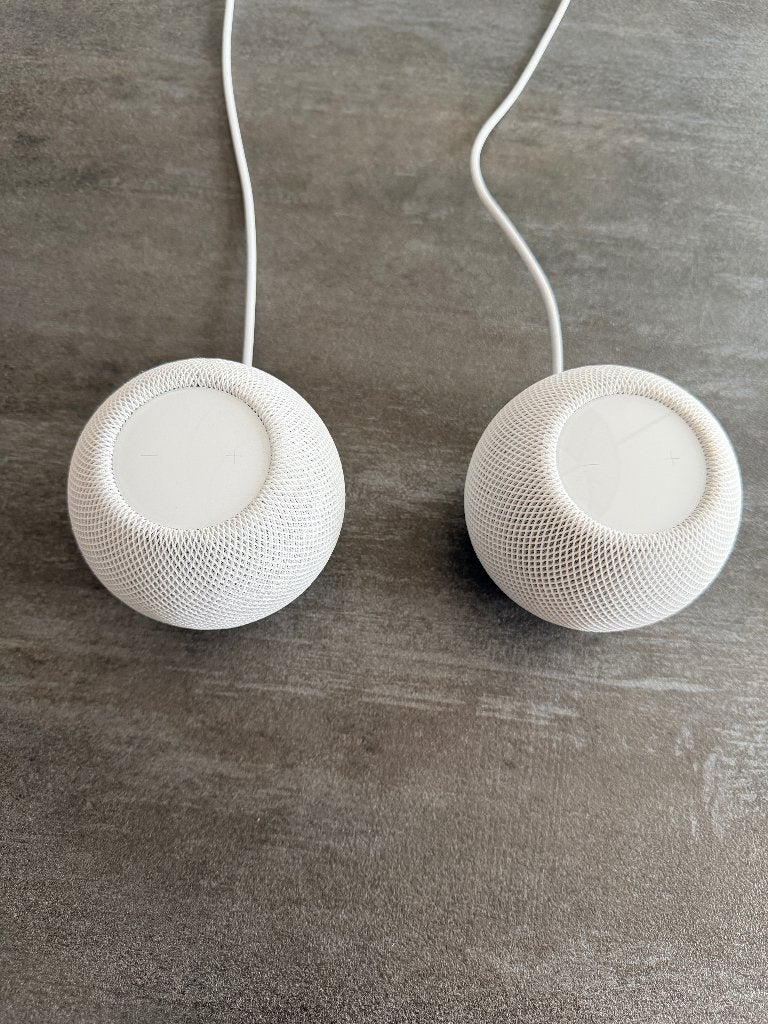 Paire de HomePod Mini Blancs, Enlèvement, Utilisé, Enceinte intelligente